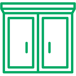 double cabinet line art