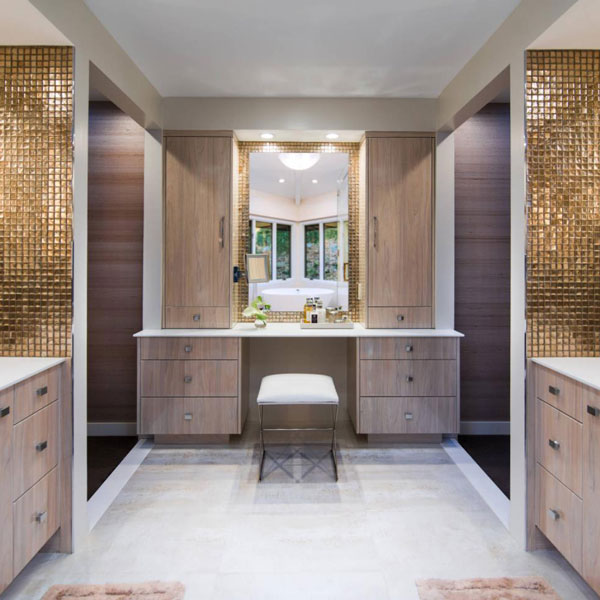 Today's Kitchens luxury custom bathroom cabinets with vanity and storage in Westchester County NY